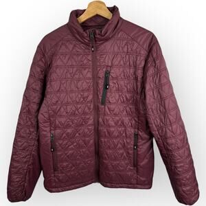 Cirq Mens size Medium Palisades Insulated Quilted Puffer Zip Up Jacket Maroon